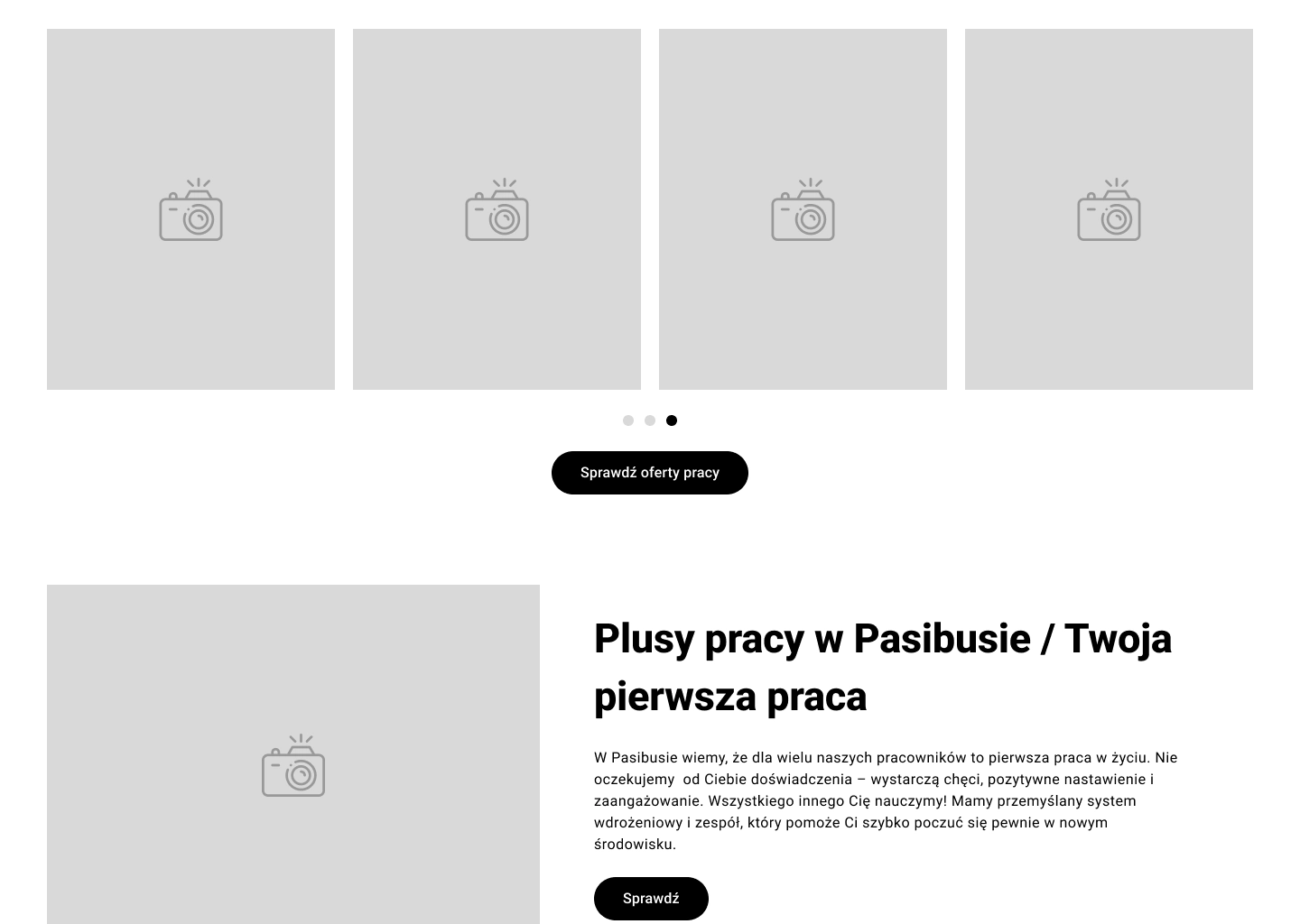 Pasibus burger chain job board — landing hero with employer branding on desktop