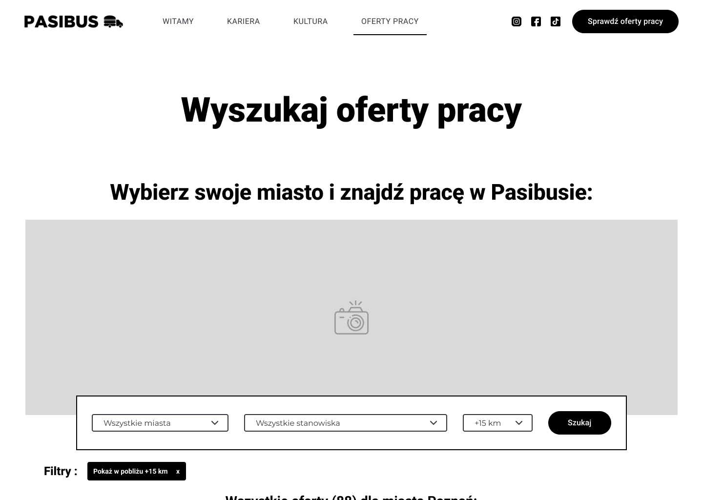 Pasibus burger chain job board — alternate desktop layout view